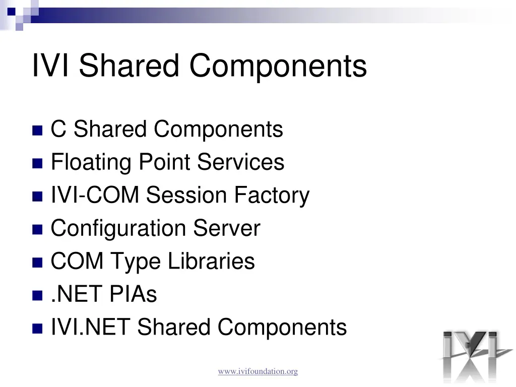 ivi shared components