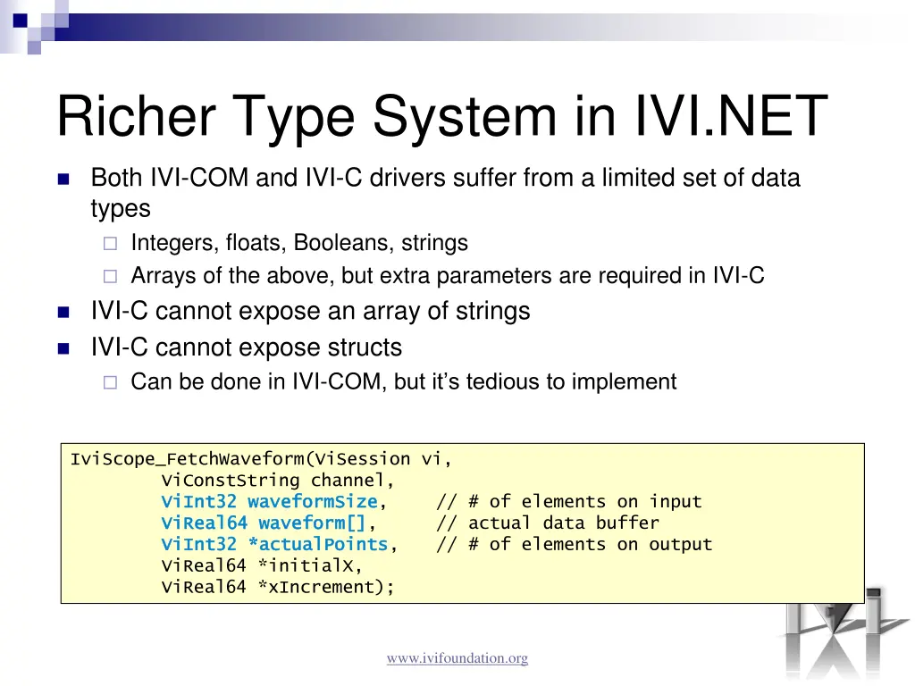 richer type system in ivi net