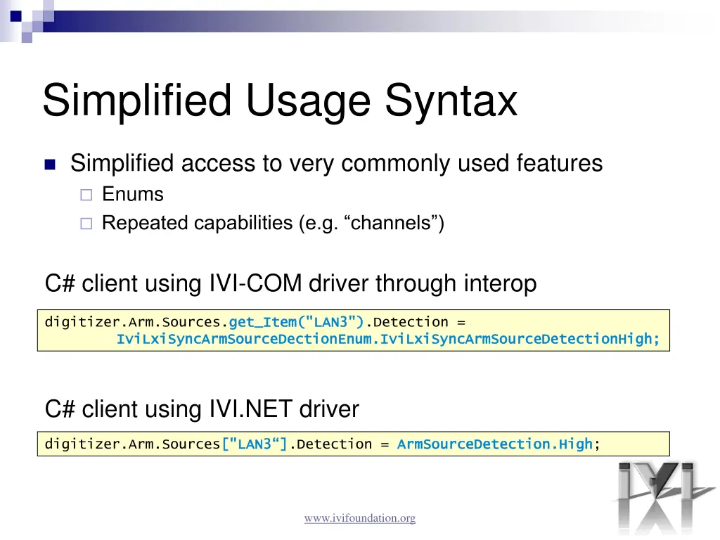 simplified usage syntax
