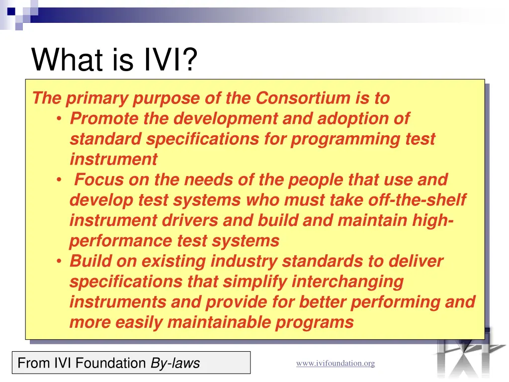what is ivi