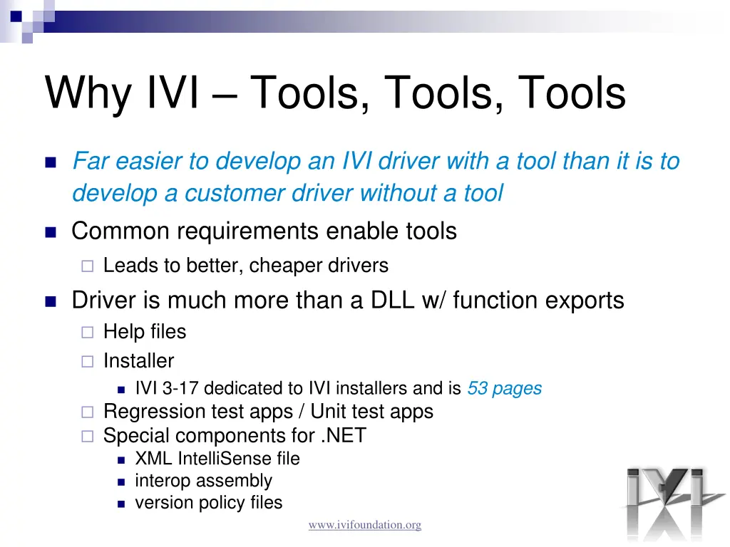why ivi tools tools tools