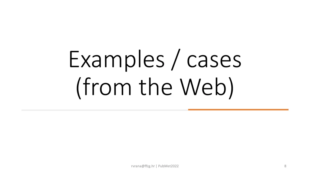 examples cases from the web