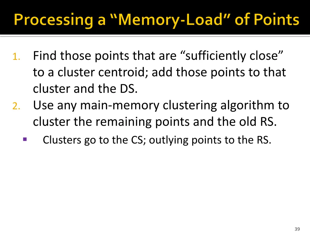 1 find those points that are sufficiently close