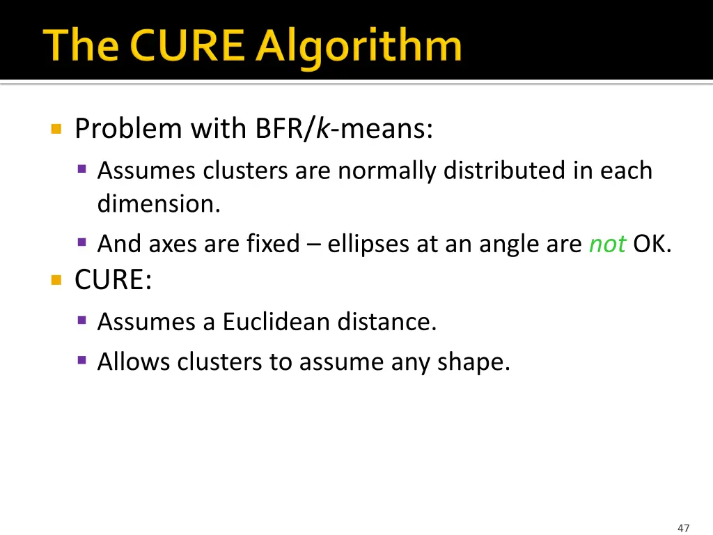 problem with bfr k means assumes clusters