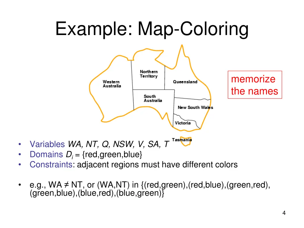 example map coloring