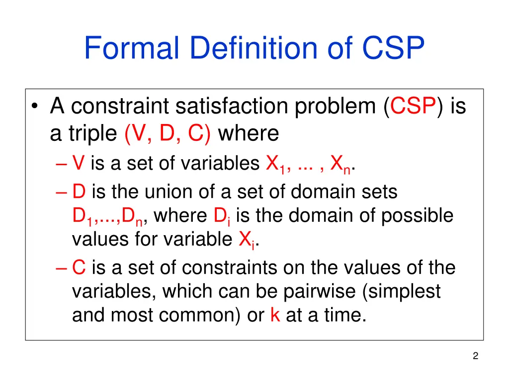 formal definition of csp