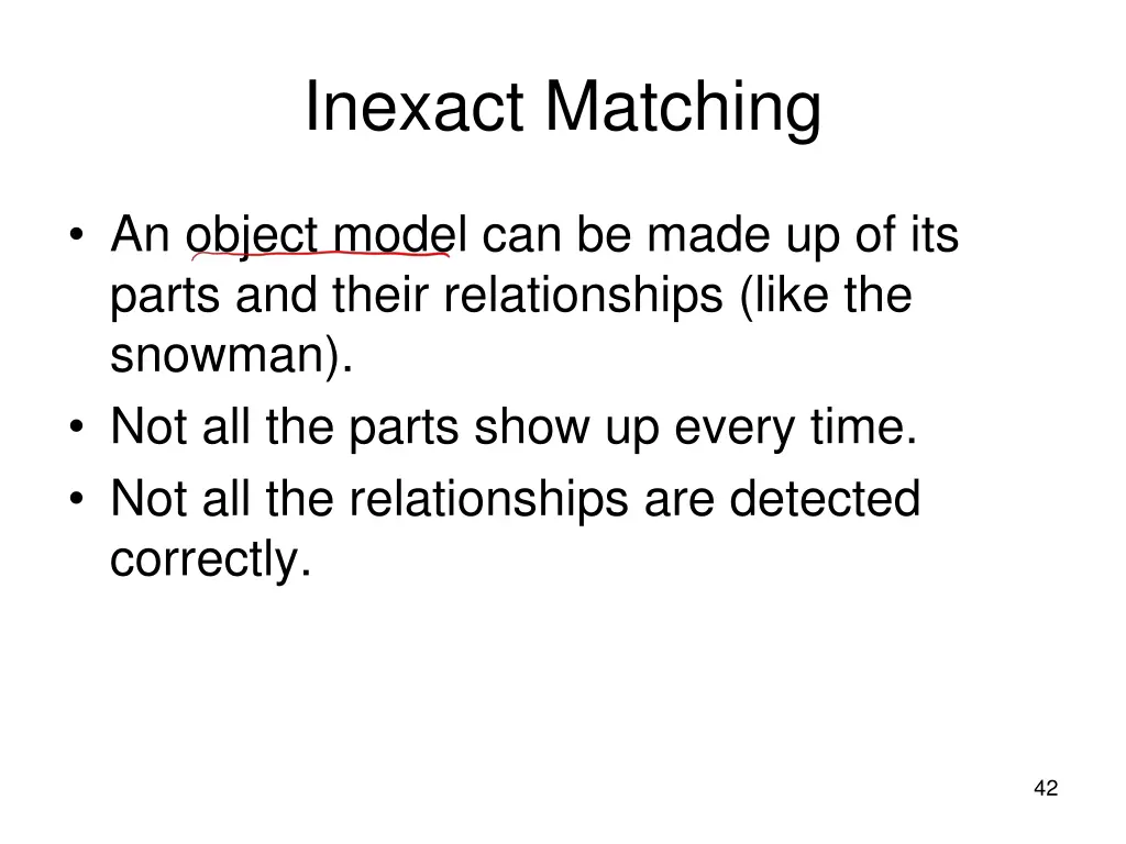 inexact matching 1