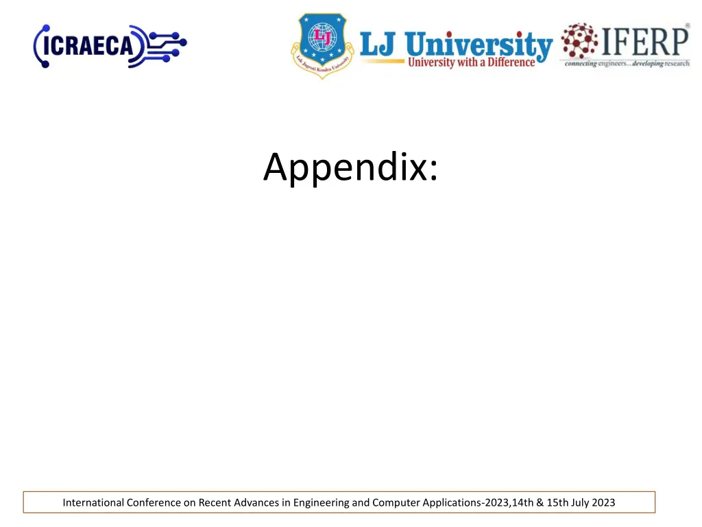 appendix