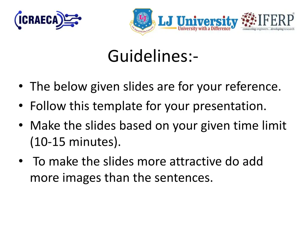 guidelines