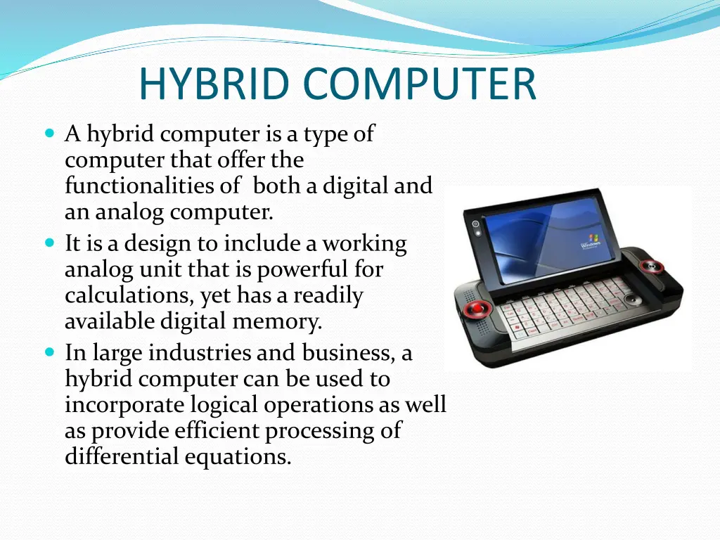 hybrid computer a hybrid computer is a type