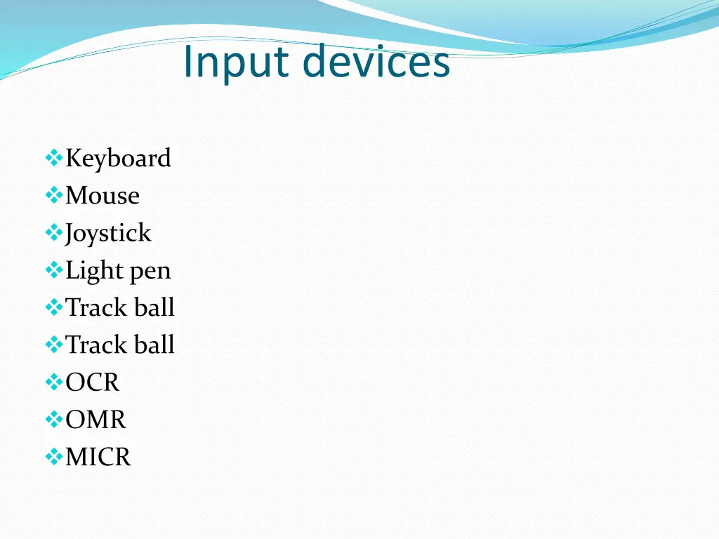 input devices