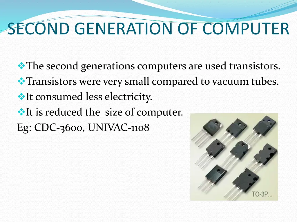 second generation of computer