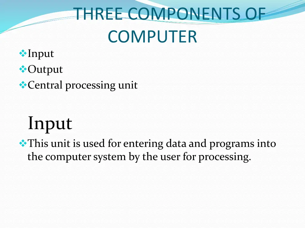 three components of computer