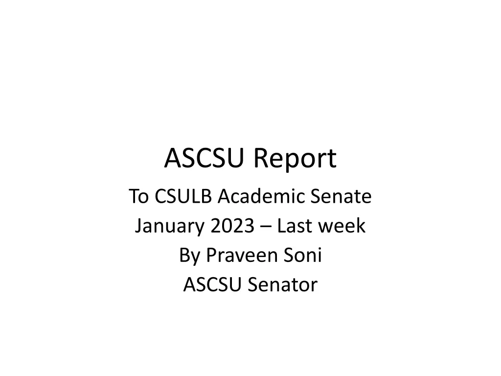 ascsu report