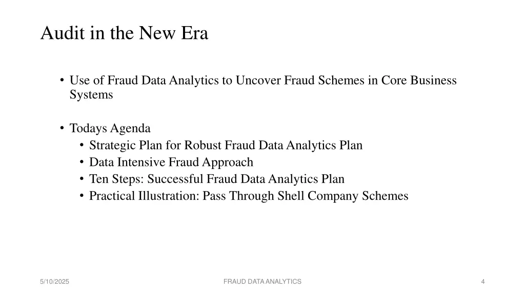 audit in the new era