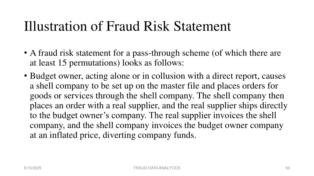 illustration of fraud risk statement