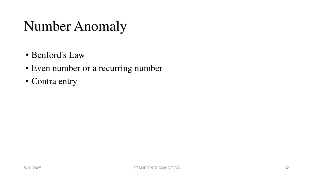 number anomaly