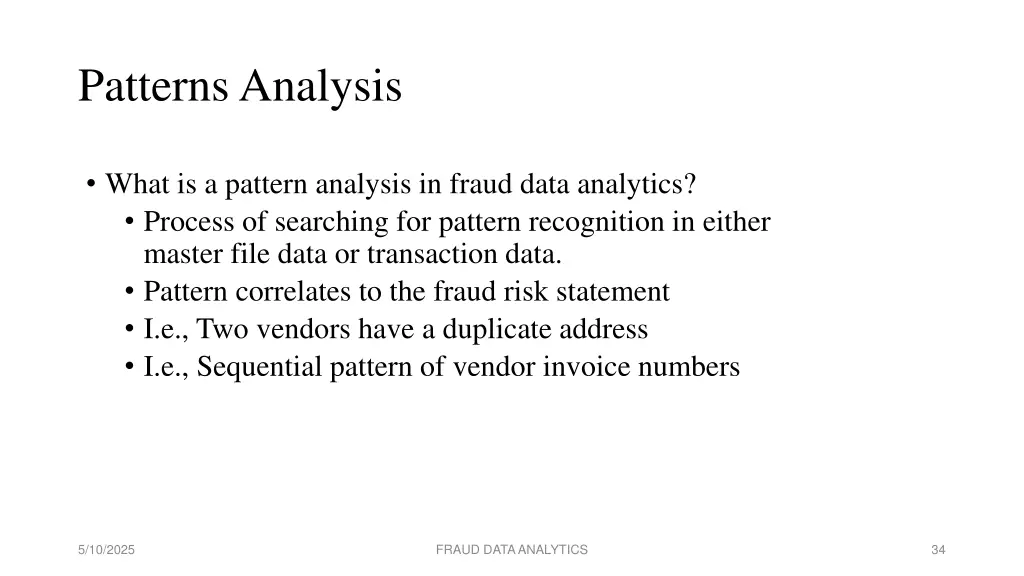 patterns analysis