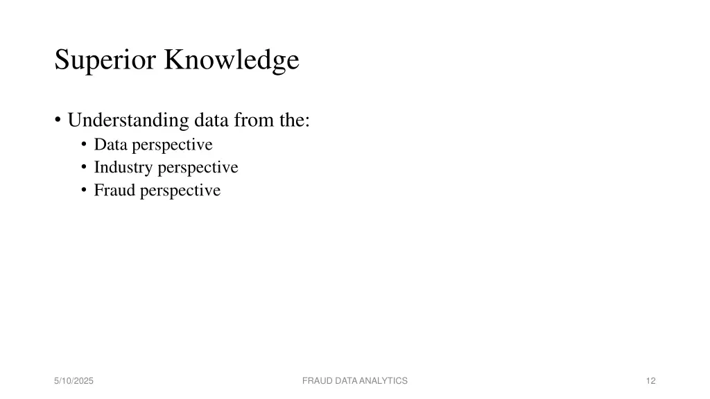 superior knowledge