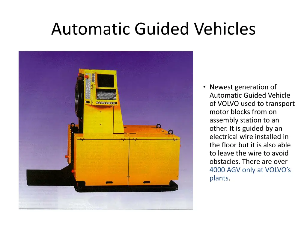 automatic guided vehicles