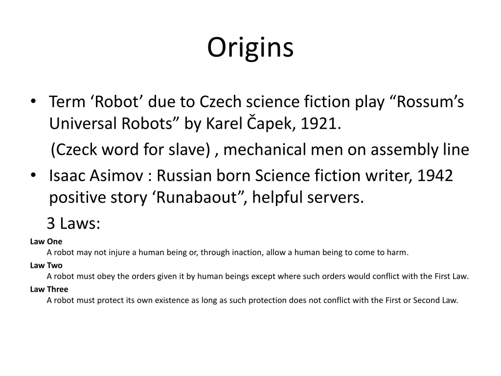 origins