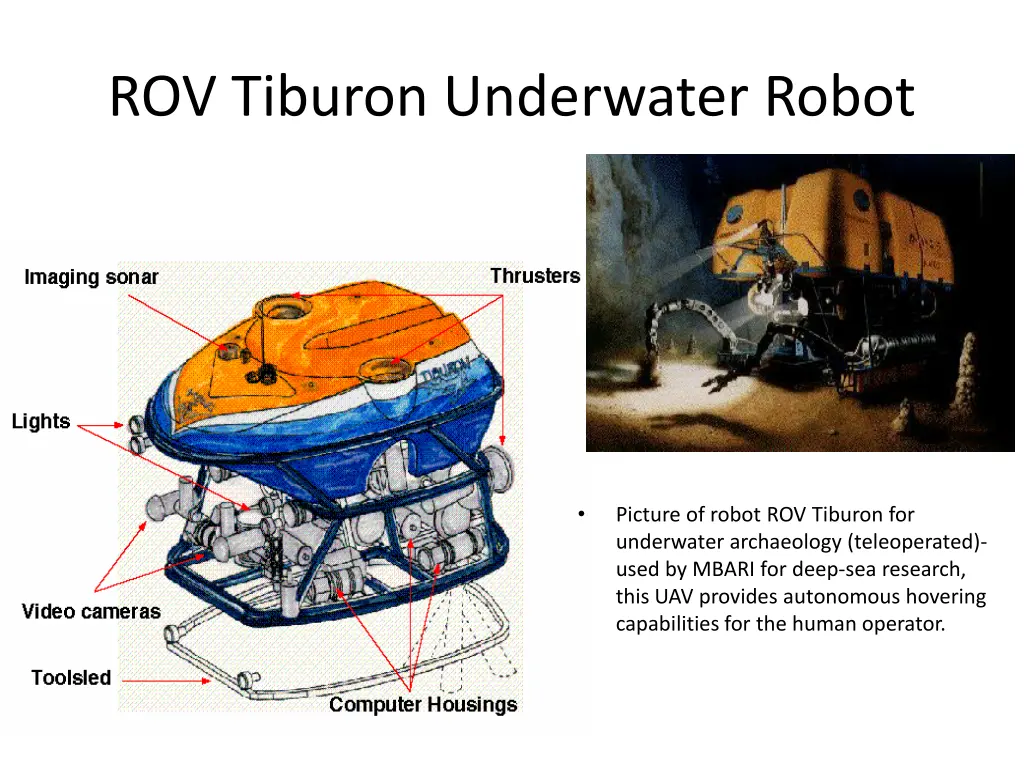 rov tiburon underwater robot