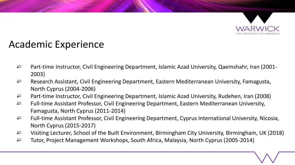 academic experience