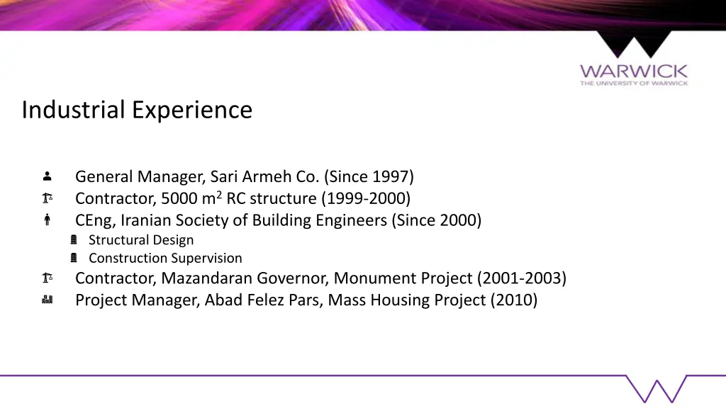 industrial experience