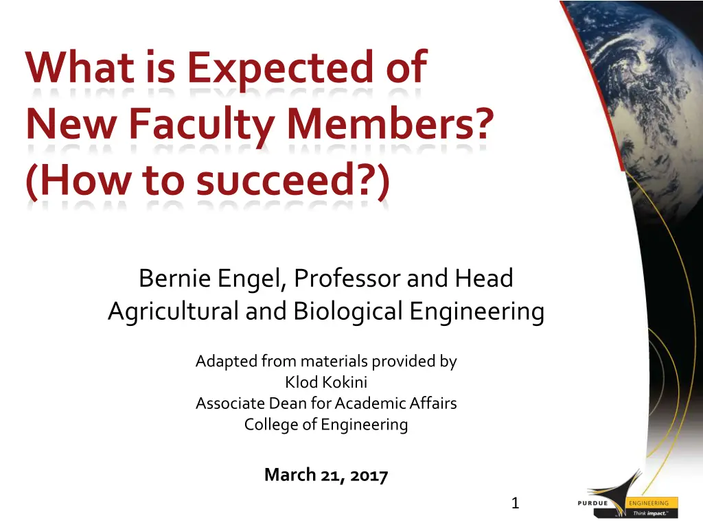 what is expected of new faculty members