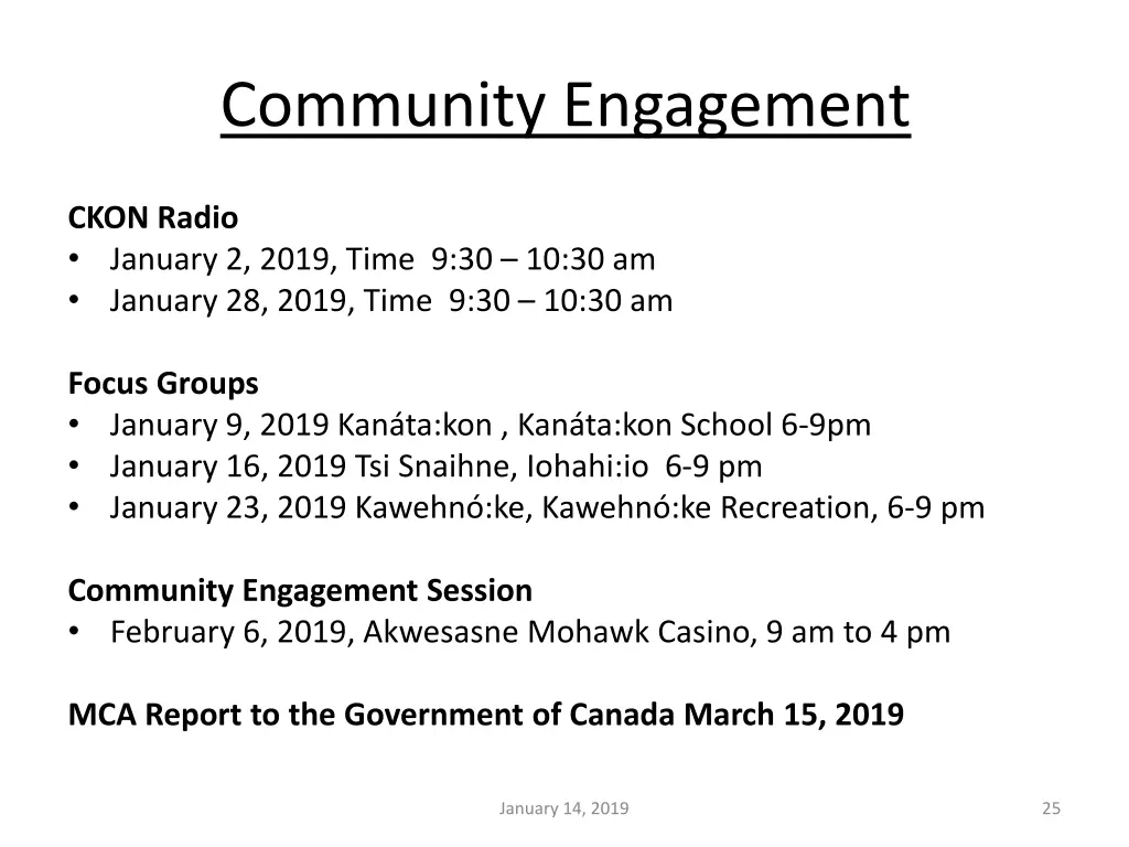 community engagement