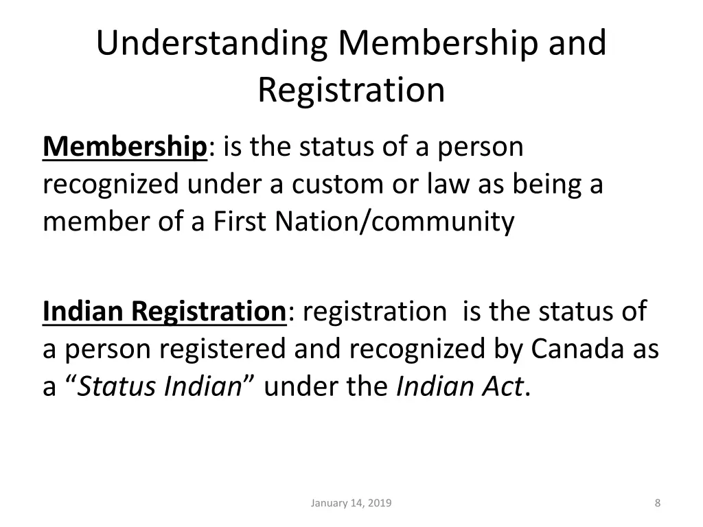understanding membership and registration