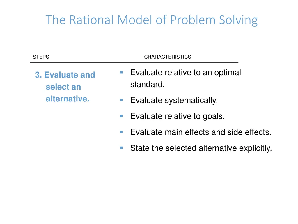 the rational model of problem solving 2