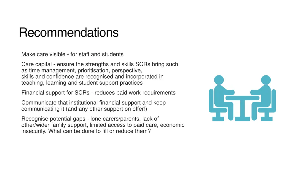 recommendations