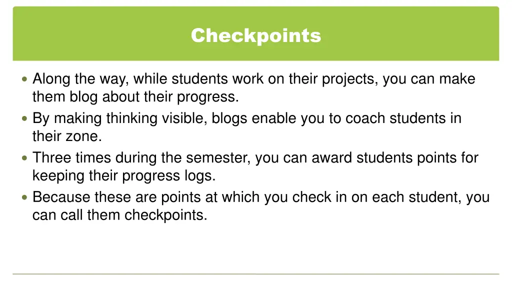 checkpoints