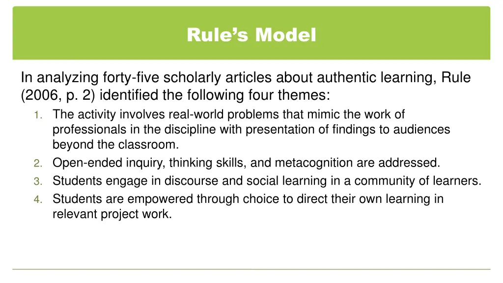 rule s model