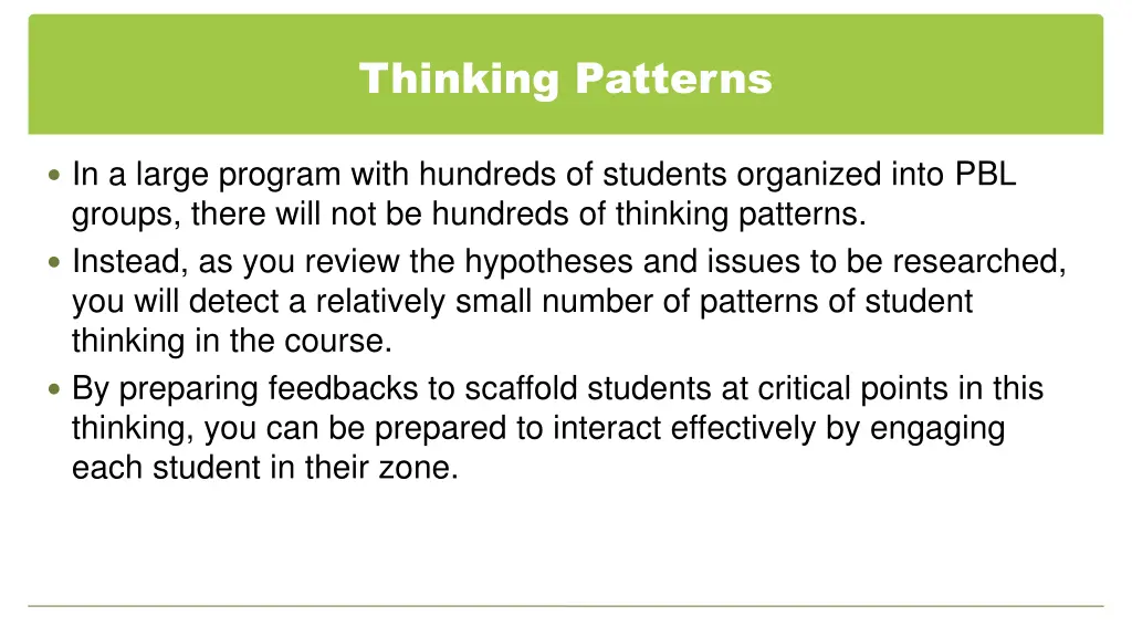 thinking patterns