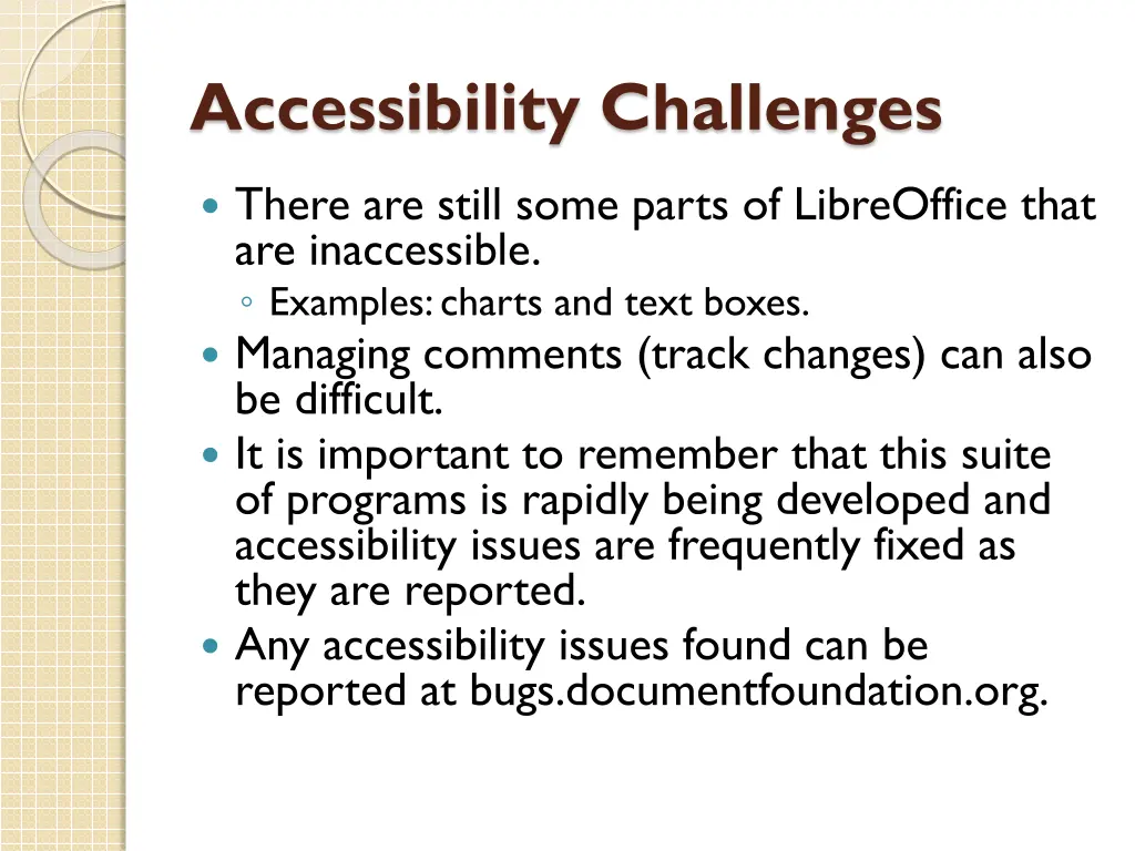 accessibility challenges