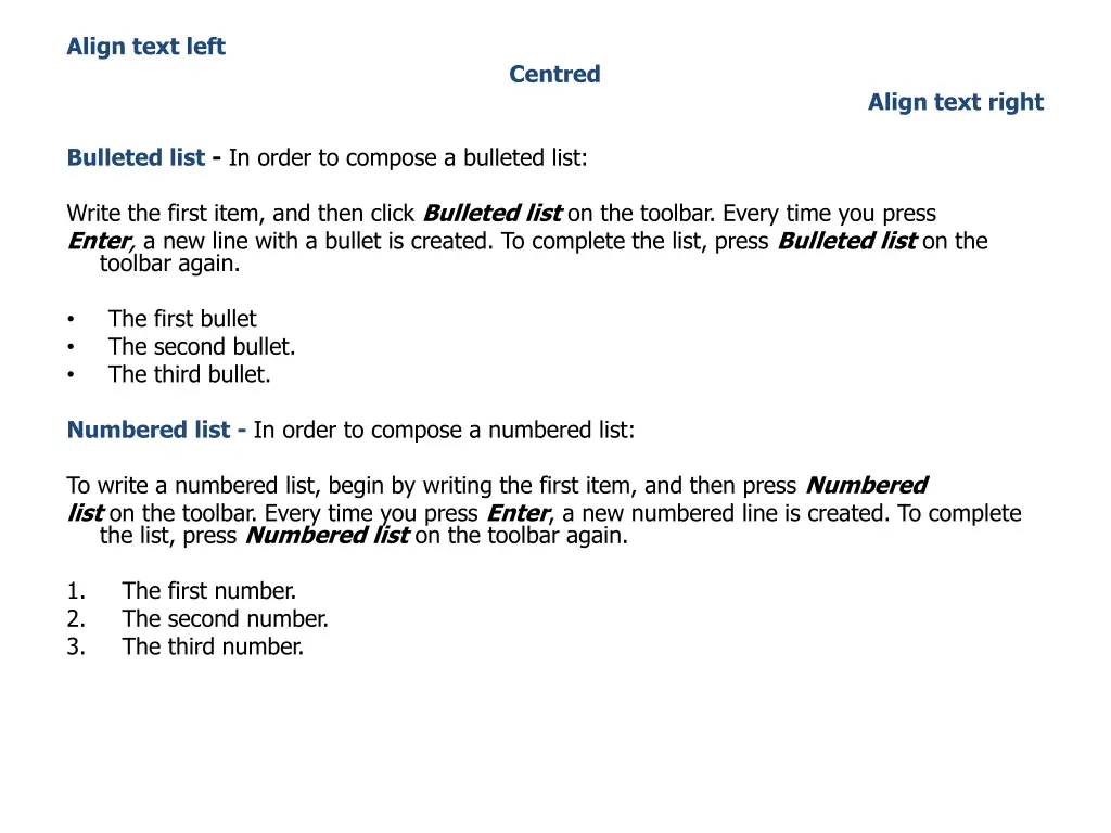 align text left