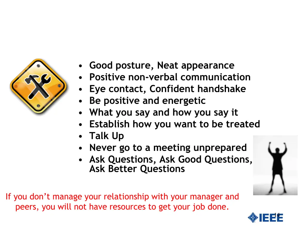 good posture neat appearance positive non verbal