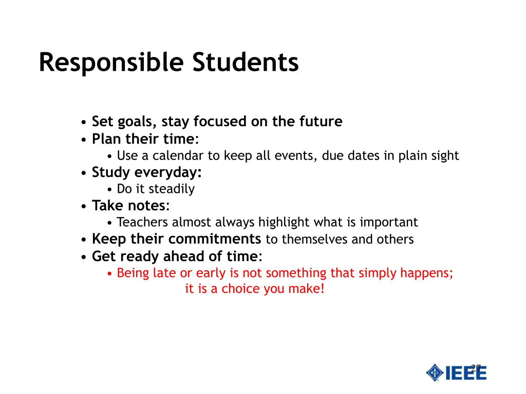 responsible students