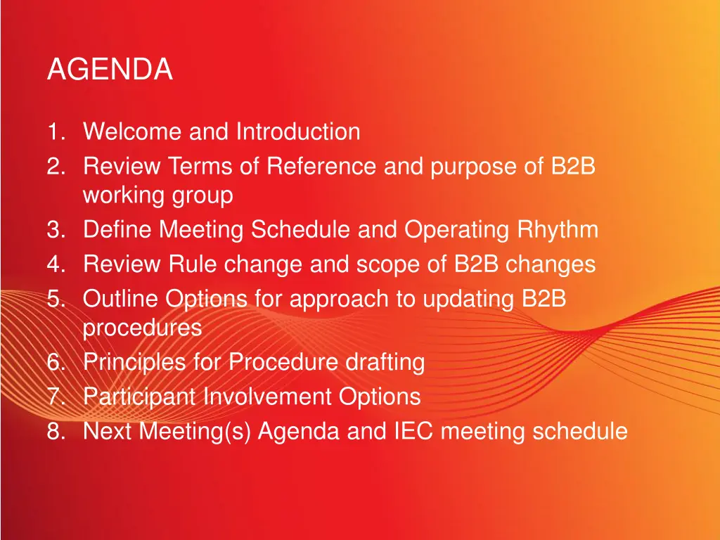 agenda