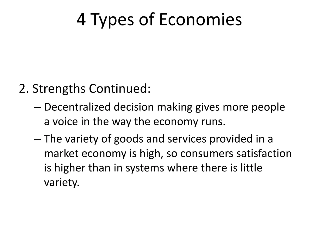 4 types of economies 3