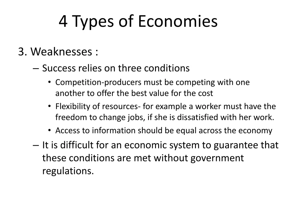 4 types of economies 5