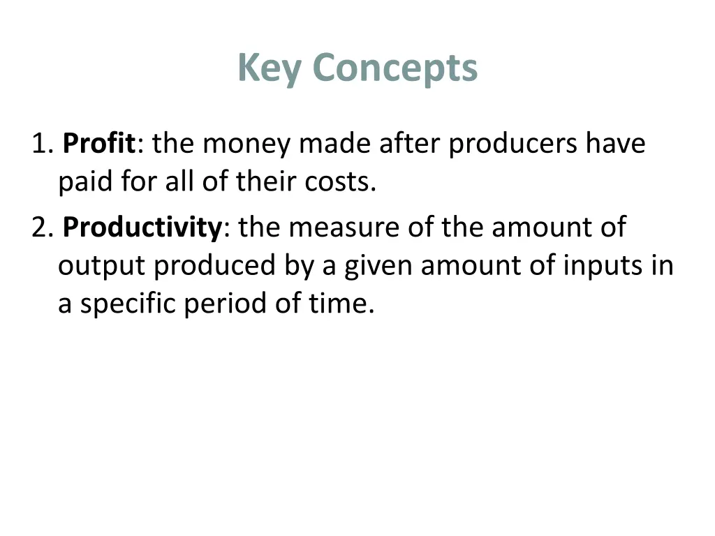 key concepts