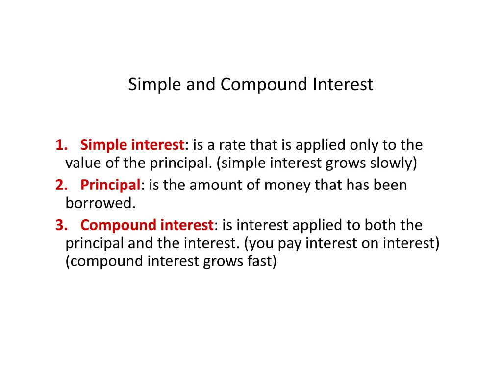 simple and compound interest