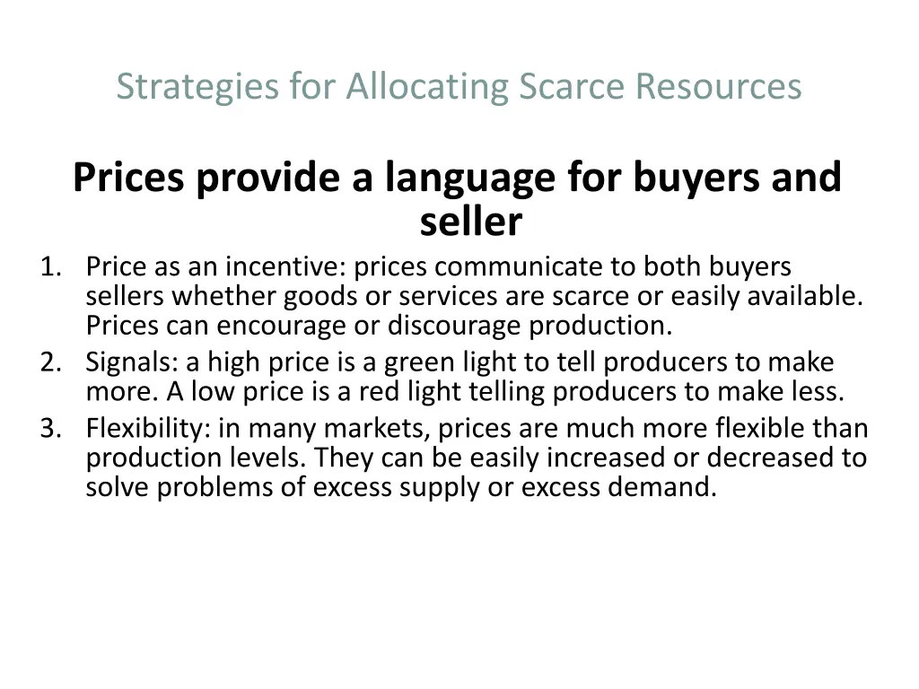 strategies for allocating scarce resources 1