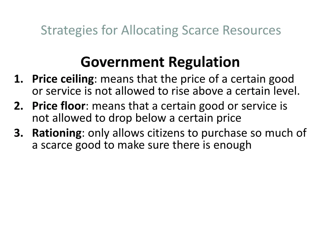 strategies for allocating scarce resources 3