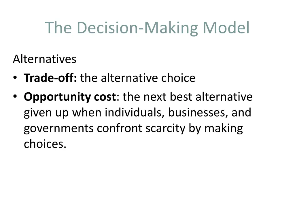 the decision making model 1