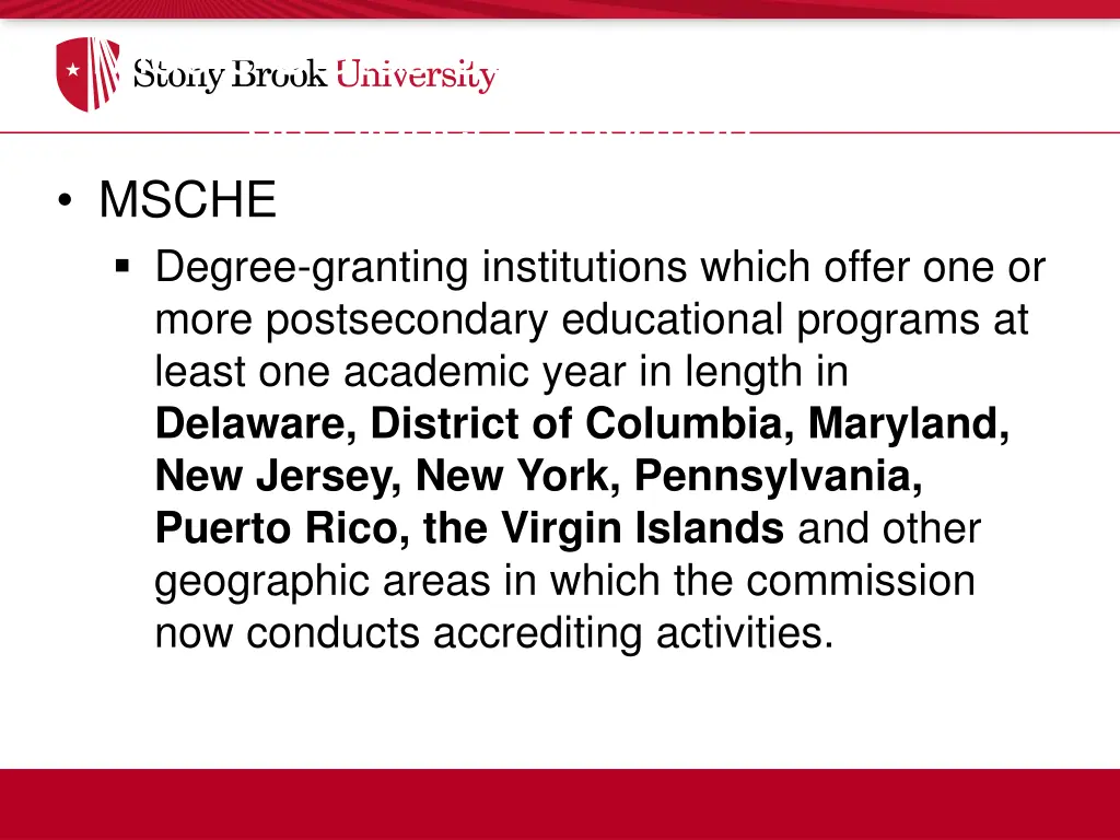 middle states commission on higher education