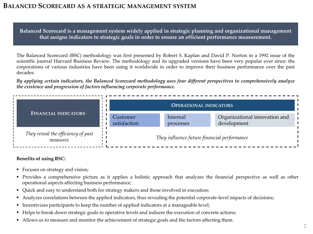 b alanced s corecard as a strategic management